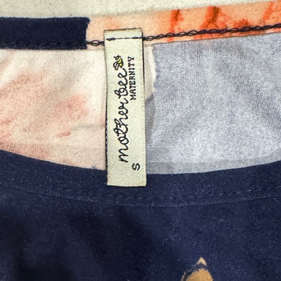 Mother Bee Maternity Floral Sleeveless Dress - Navy and Pink size small - Picture 3 of 7